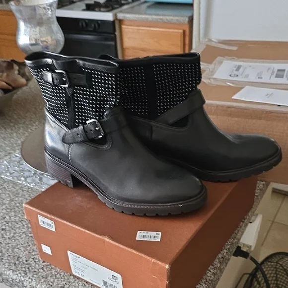 Coach Black Studded Ankle Booties - Picture 2 of 16